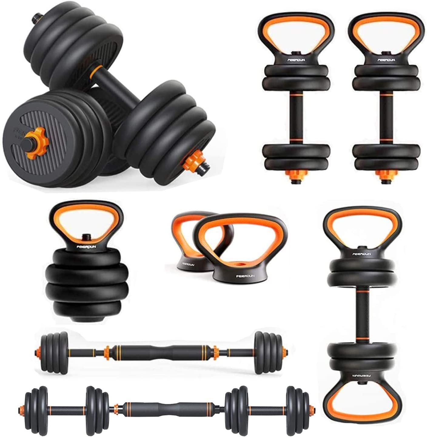 Dumbbells Kettlebells,Six In One.